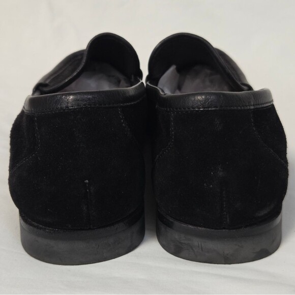 Renzo Favero Mens Black Perforated Suede Loafers 8.5 main image 8